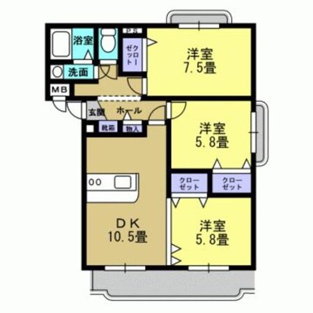 華美が丘伍番館の物件間取画像